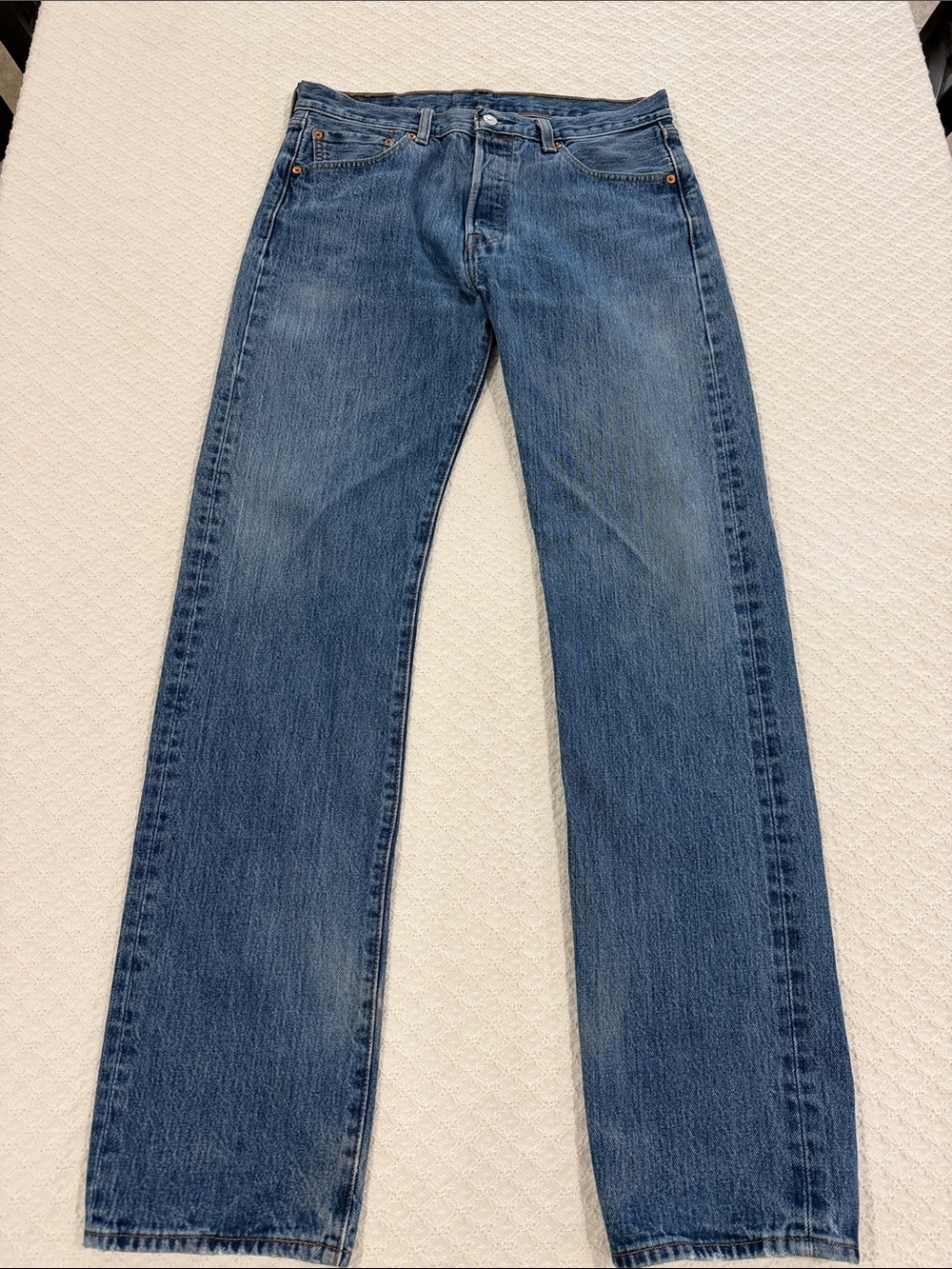 Levi's 501s Men's Medium Blue Straight Jeans